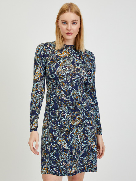 Orsay Dunkelblaues gemustertes Damenkleid ORSAY