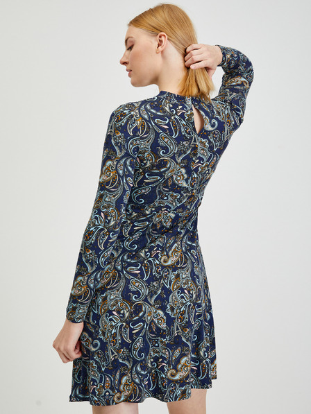 Orsay Dunkelblaues gemustertes Damenkleid ORSAY