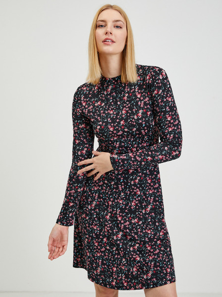 Orsay Schwarzes Damen-Blumenkleid ORSAY