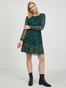 Orsay Petrolfarbenes gemustertes Damenkleid ORSAY
