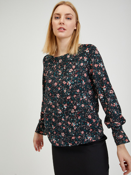 Orsay Schwarze geblümte Bluse ORSAY