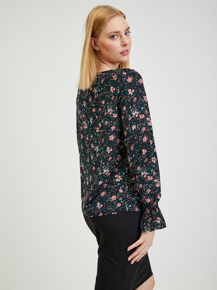 Orsay Schwarze geblümte Bluse ORSAY