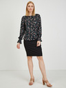 Orsay Schwarze geblümte Bluse ORSAY