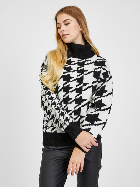 Orsay Schwarz-weiß gemusterter Damenpullover ORSAY