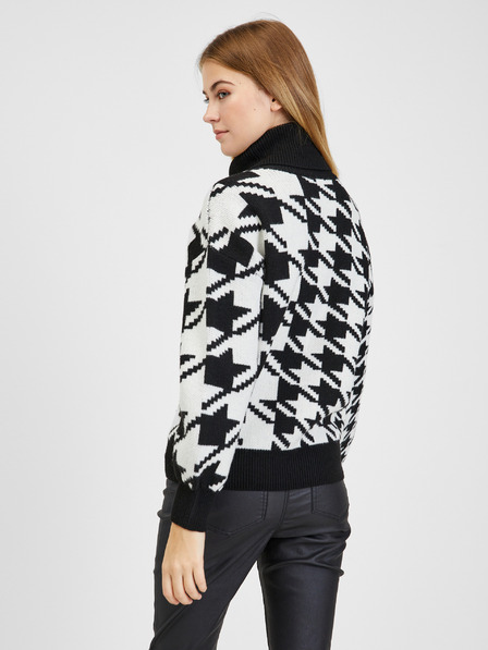 Orsay Schwarz-weiß gemusterter Damenpullover ORSAY