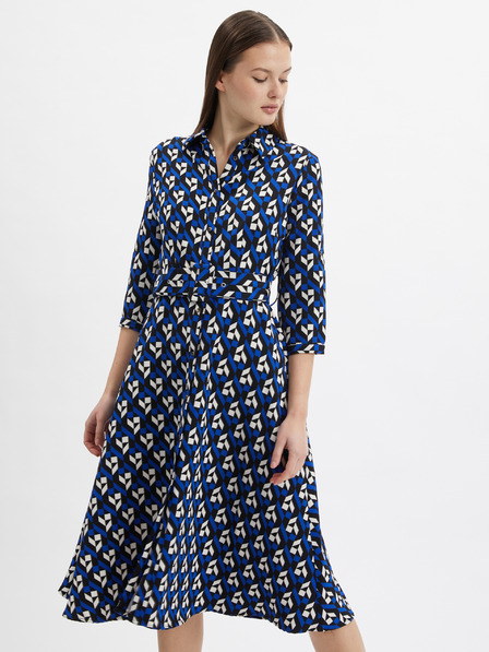 Orsay Schwarz-blau gemustertes Damenkleid ORSAY