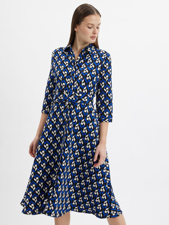 Orsay Schwarz-blau gemustertes Damenkleid ORSAY