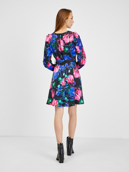 Orsay Schwarzes Damen-Blumenkleid ORSAY