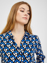 Orsay Schwarz und blau gemusterte Damenbluse ORSAY