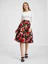 Orsay Rot-schwarzer Damen Blumen Rock von ORSAY