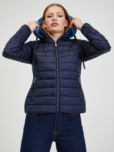 Orsay Dunkelblaue Damen-Winter-Steppjacke ORSAY