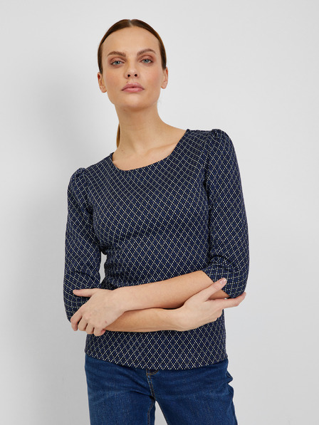 Orsay Dunkelblaues gemustertes Damen-T-Shirt ORSAY