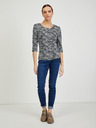 Orsay Weißes und schwarzes gemustertes Damen-T-Shirt ORSAY