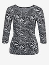 Orsay Weißes und schwarzes gemustertes Damen-T-Shirt ORSAY