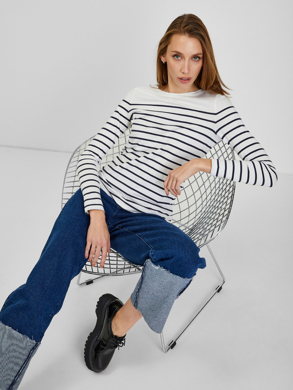 Orsay Schwarz-weiß gestreiftes Damen-T-Shirt ORSAY