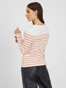 Orsay Orange-weiß gestreiftes Damen-T-Shirt ORSAY