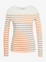 Orsay Orange-weiß gestreiftes Damen-T-Shirt ORSAY