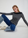 Orsay Weiß und schwarz gestreiftes Damen-T-Shirt ORSAY
