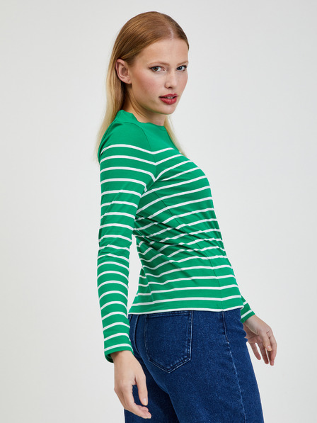 Orsay Weiß-grün gestreiftes Damen-T-Shirt ORSAY