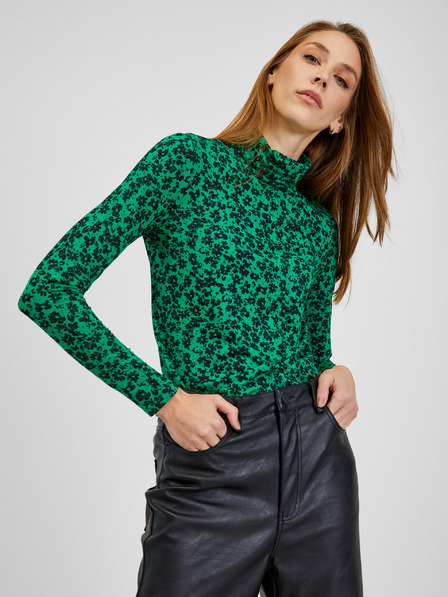 Orsay Grüner gemusterter Damen Rollkragenpullover ORSAY