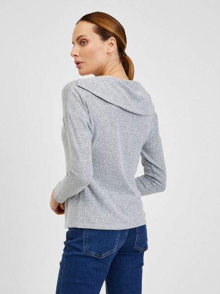 Orsay Graues Damen-T-Shirt mit dekorativen Details ORSAY