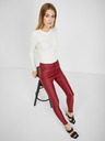 Orsay Burgunderfarbene Kunstlederhose Damen ORSAY