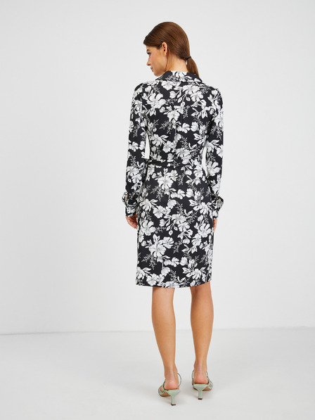 Orsay Weißes und schwarzes Damen-Blumenkleid ORSAY