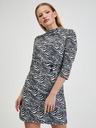 Orsay Schwarz-weißes gemustertes Damenkleid ORSAY