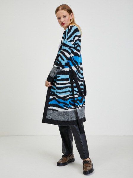 Orsay Blau-schwarz gemusterte Damen Strickjacke ORSAY