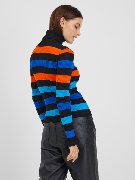Orsay Orange und blau gestreifte Damen-Strickjacke ORSAY