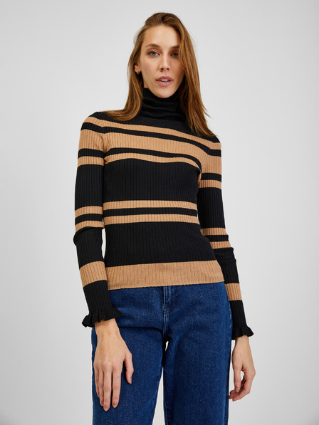 Orsay Braun-schwarz gestreifte Damenstrickjacke ORSAY