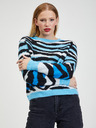 Orsay Schwarz-blau gemusterter Damenpullover ORSAY