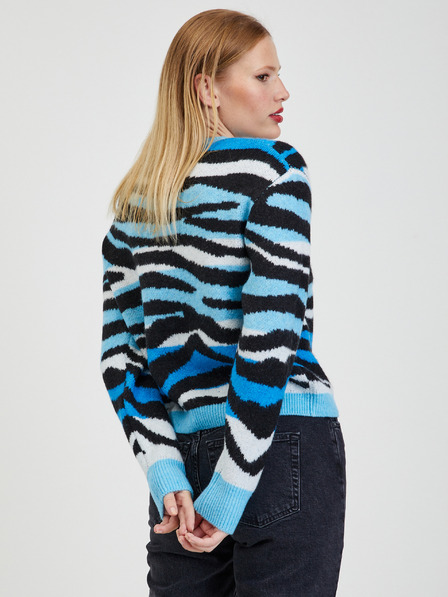 Orsay Schwarz-blau gemusterter Damenpullover ORSAY