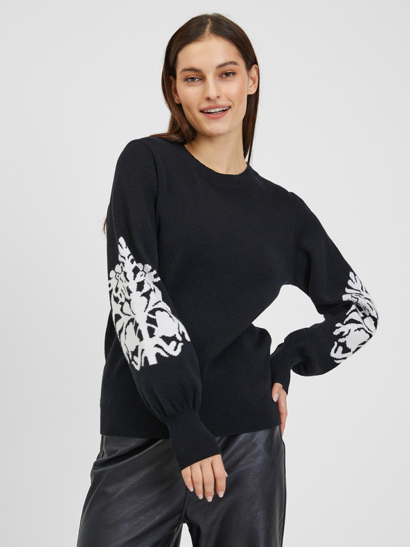 Orsay Weiß-schwarzer Damen Pullover ORSAY