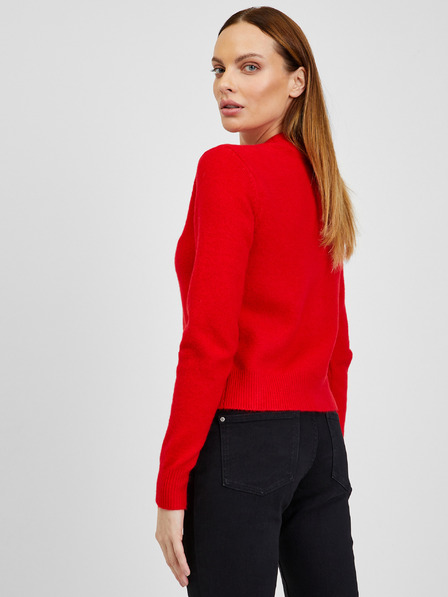 Orsay Roter Damen Cardigan mit Wolle ORSAY