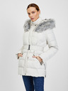 Orsay Cremefarbene Damen-Winter-Steppjacke mit Gürtel ORSAY