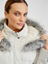 Orsay Cremefarbene Damen-Winter-Steppjacke mit Gürtel ORSAY