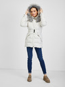 Orsay Cremefarbene Damen-Winter-Steppjacke mit Gürtel ORSAY