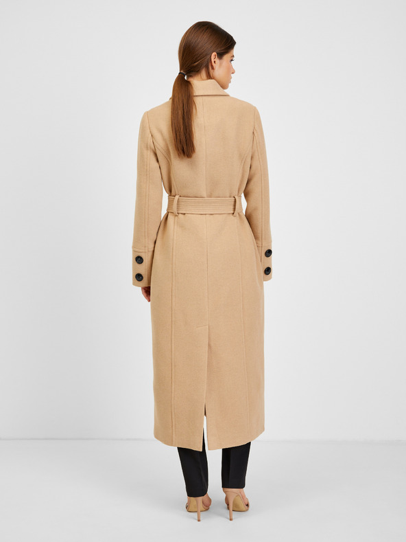 Orsay Beigefarbener Damen-Wintermantel mit Wolle ORSAY