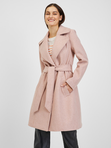 Orsay Rosa Damen-Wintermantel mit Gürtel ORSAY