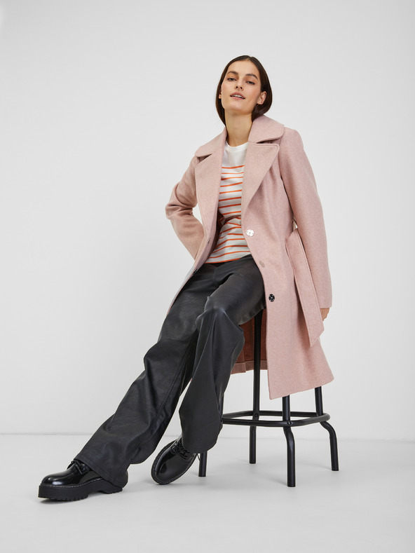 Orsay Rosa Damen-Wintermantel mit Gürtel ORSAY