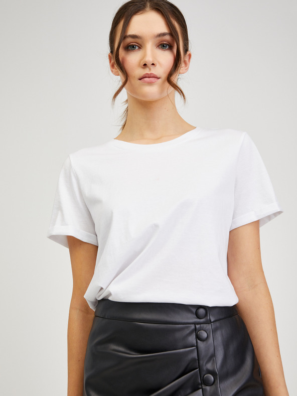 Orsay Schwarzer Damen Kunstlederrock ORSAY