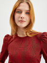 Orsay Rotes gemustertes Damen-Langarmshirt ORSAY