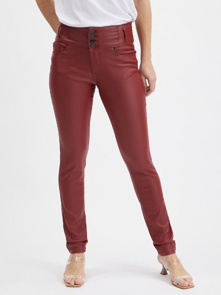 Orsay Burgunderfarbene Skinny Fit Hose für Damen ORSAY