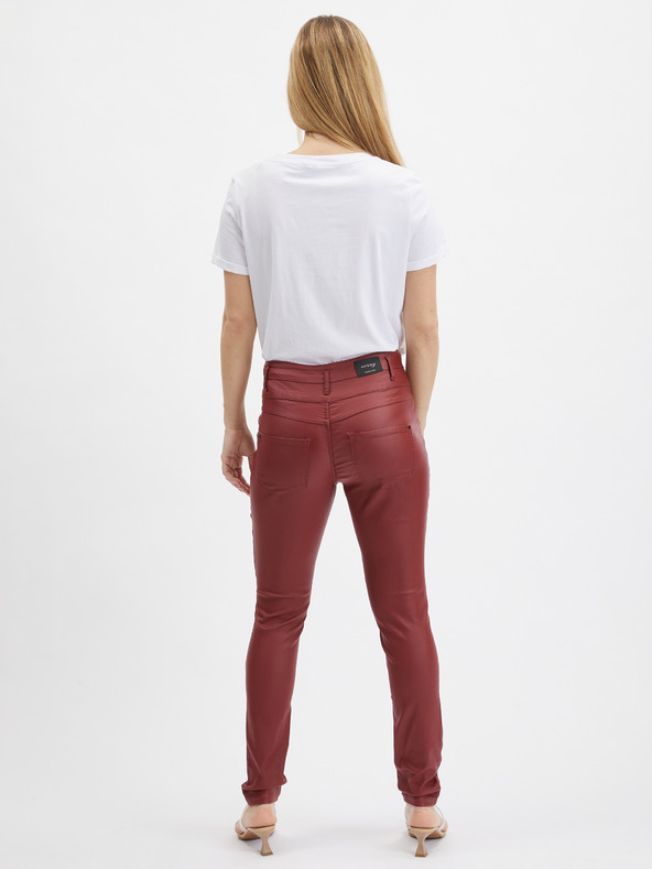 Orsay Burgunderrote skinny fit Damenhose ORSAY