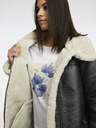 Orsay Schwarze Damen-Kunstpelz-Jacke ORSAY