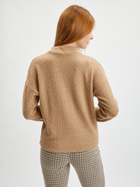 Orsay Hellbrauner gemusterter Damenpullover ORSAY
