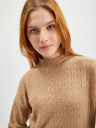 Orsay Hellbrauner gemusterter Damenpullover ORSAY