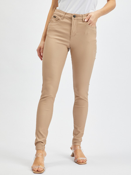 Orsay Beigefarbene Skinny Fit Damenhose ORSAY