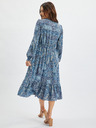 Orsay Blaues gemustertes Damen-Midikleid ORSAY